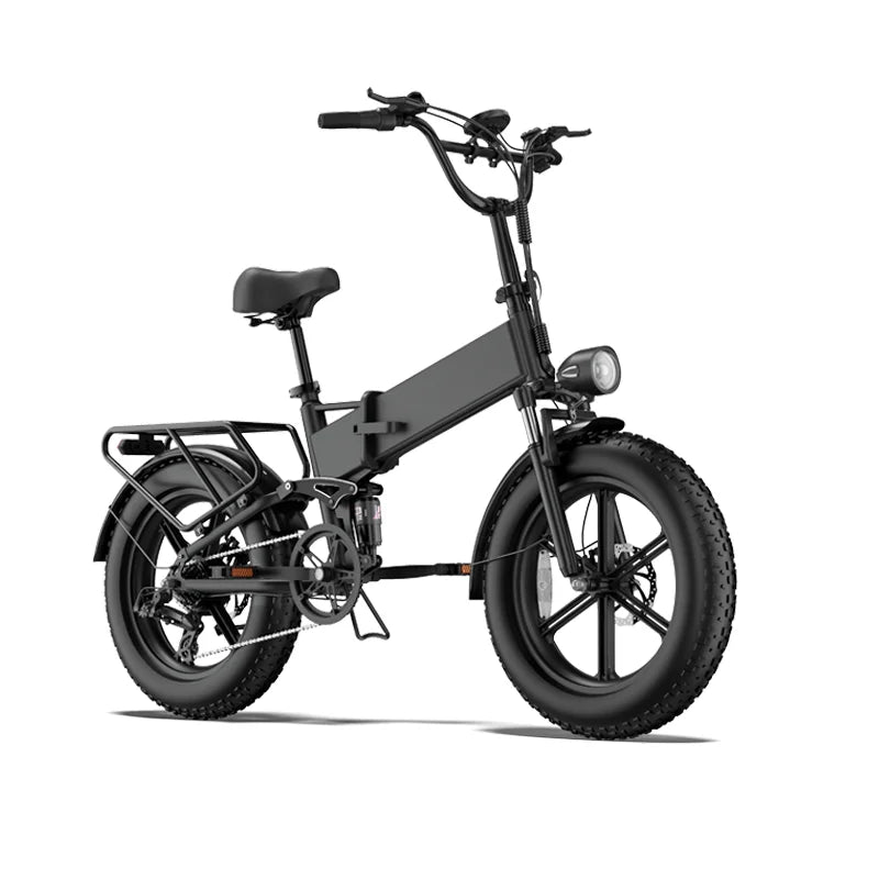URLIFE Electric Bicycle T5 1500W Brushless Motor 48V13AH Battery Snow E-Bike 20.4.0-Inch Fat Tire Full Suspension  Electric Bike Torange