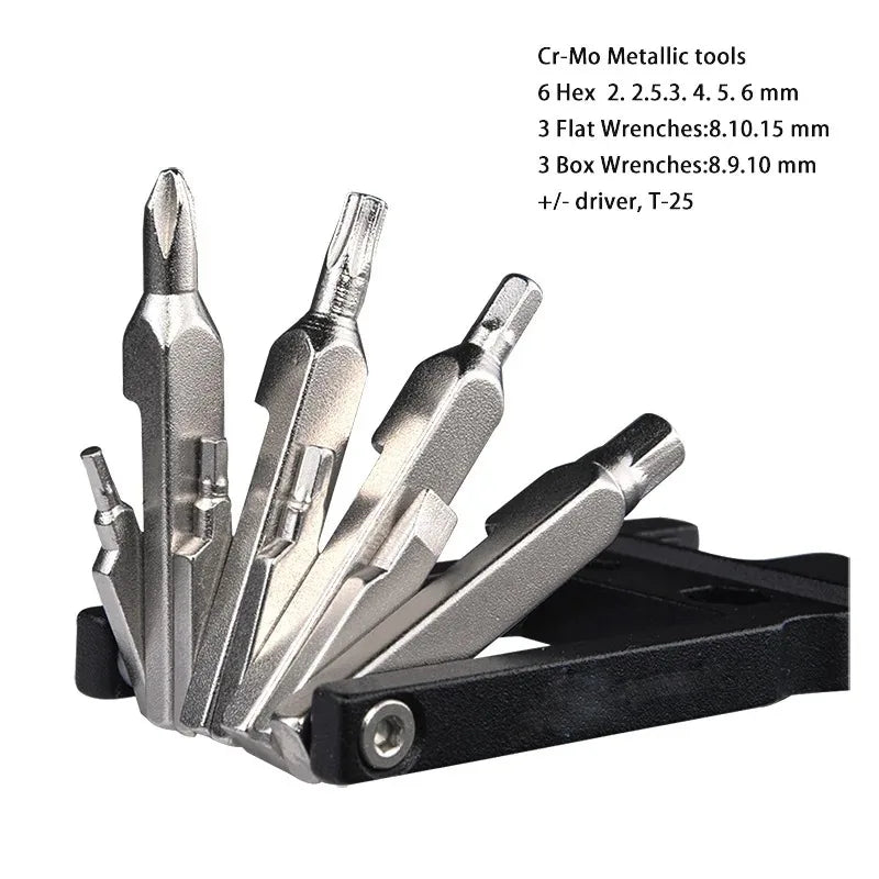Mountain Bicycle Tools Bike Bicycle Repair Tools Kit Hex Spoke Wrench Mountain Cycle 16 in 1 Screwdriver Sets  Riding Aquipmen Torange
