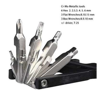 Mountain Bicycle Tools Bike Bicycle Repair Tools Kit Hex Spoke Wrench Mountain Cycle 16 in 1 Screwdriver Sets  Riding Aquipmen Torange