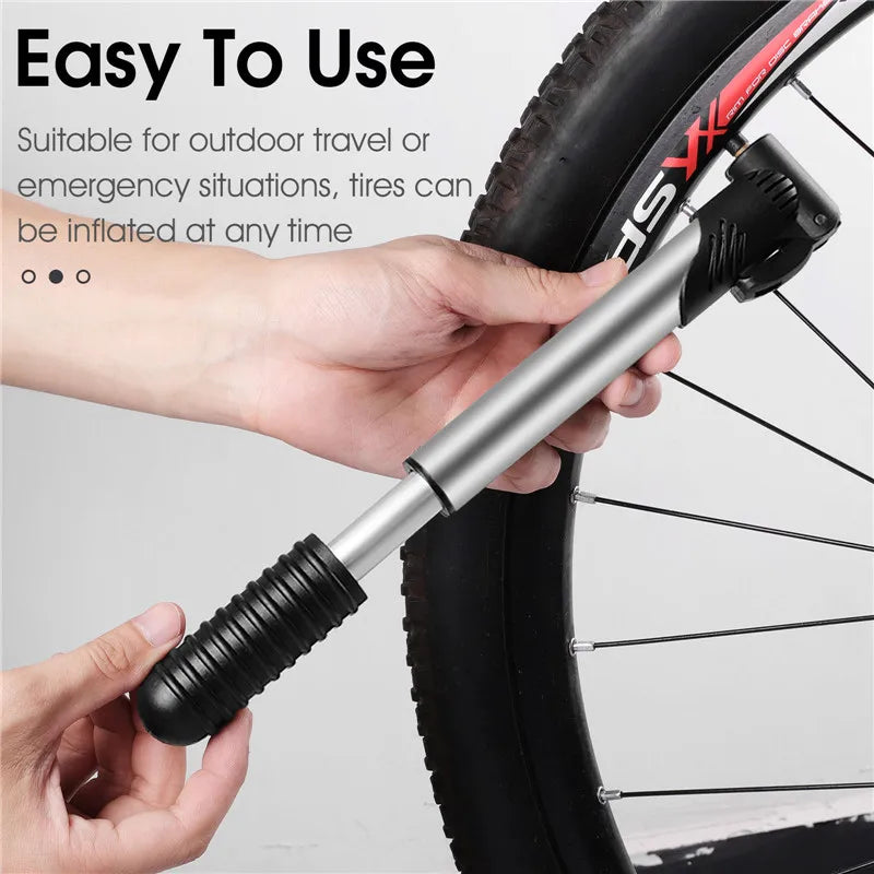 WEST BIKING Mini Bicycle Pump 70PSI Portable Bike Tire Inflator For Schrader/Presta Valve Hand Pump MTB Road Bike Accessories