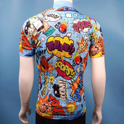 Comics Team Men Cycling Jersey MTB Maillot Bike Shirt Downhill Jersey High Quality Pro Team Tricota Mountain Bicycle Clothing Torange