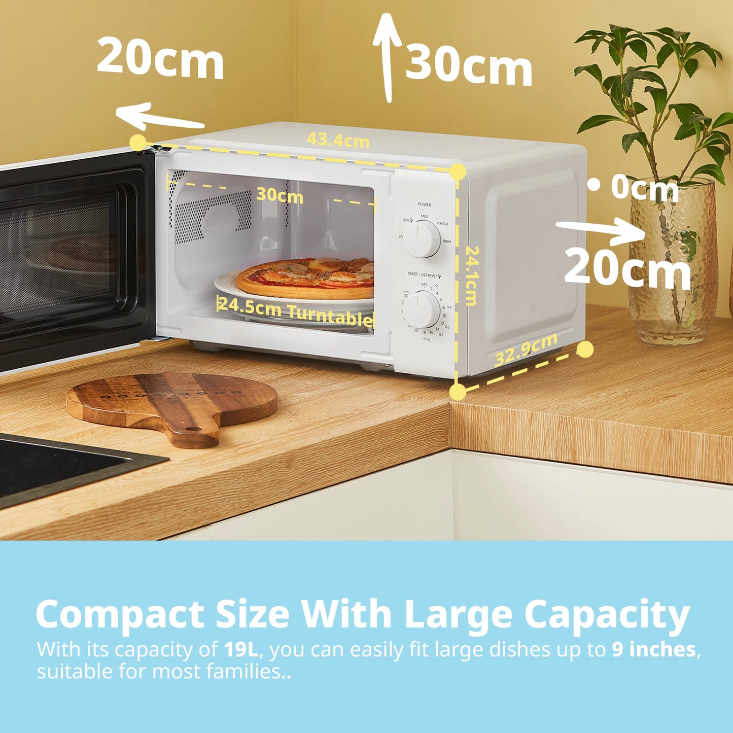 COMFEE Microwave Oven InverTech and Quick Defrost Function