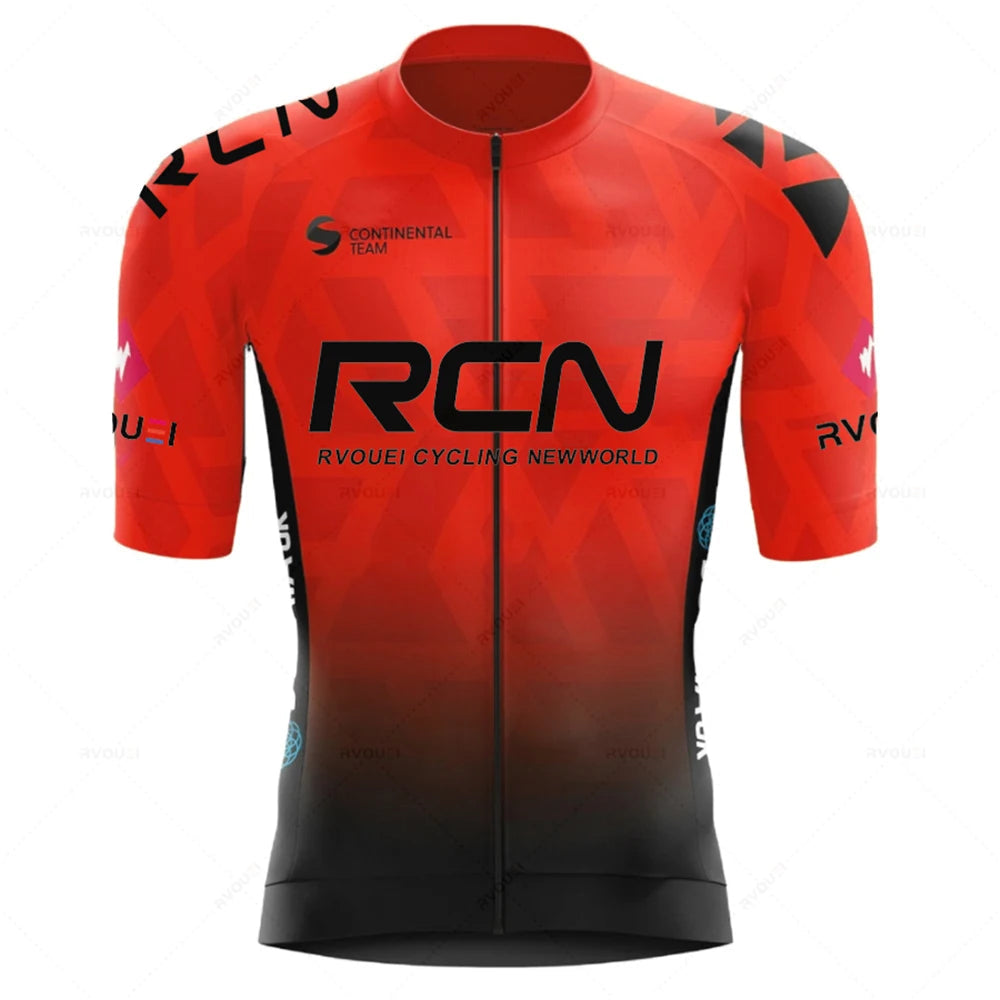 2026 Rvouei Team Cycling Jersey Set Summer Breathable Road Bicycle Suit Riding Uniform Bike MTB Clothing New Sports Cycling Kits Torange