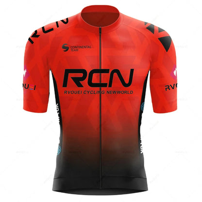 2026 Rvouei Team Cycling Jersey Set Summer Breathable Road Bicycle Suit Riding Uniform Bike MTB Clothing New Sports Cycling Kits Torange