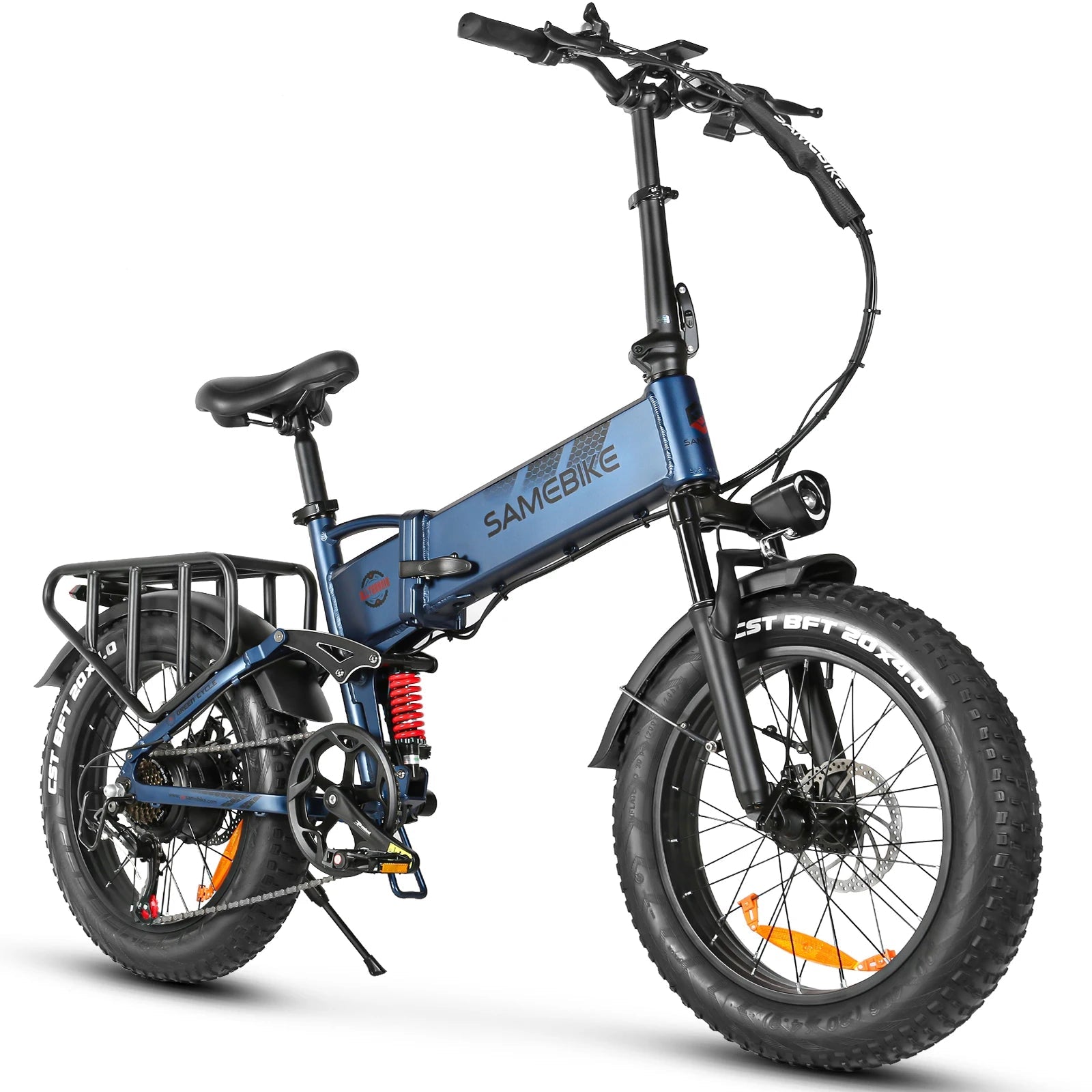 SAMEBIKE Electric Bike 1000W Powerful Motor 48V15AH Battery Adult Travel Electric Bicycle 20*4 In Fat Tire City Commuting E-bike Torange