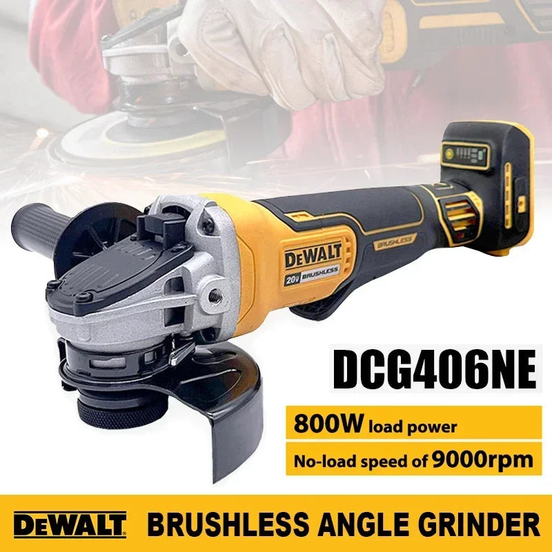 Dewalt DCG406 125/100mm Cordless Brushless Angle Grinder 9000RPM Cutting Machine Polishing Machine For 20V Lithium Batteries