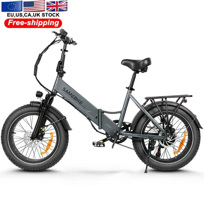 Electric Bike SAMEBIKE LOTDM200-ll Folding 750W Motor 48V13AH Battery E Bike Adult 20*4 In All terrain Fat Tire Electric Bicycle Torange