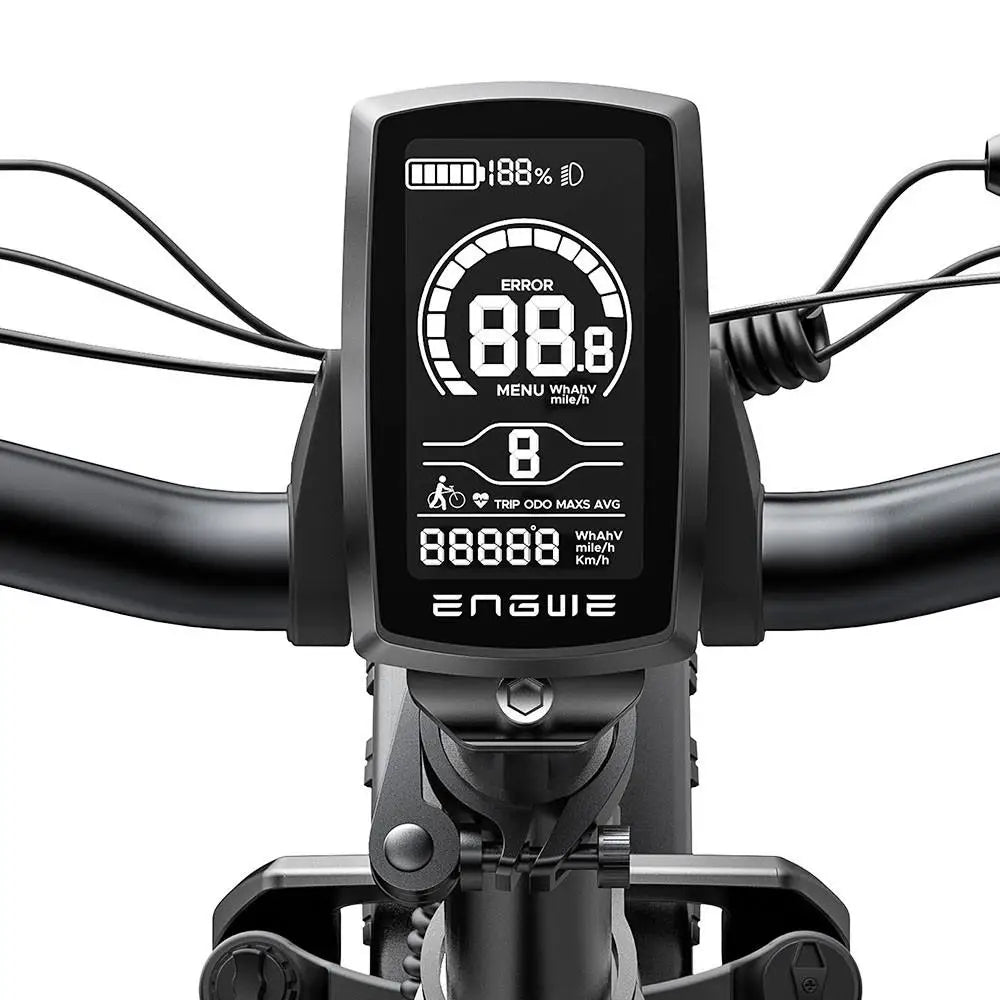ENGWE EP-2 Pro Folding Electric Bike, 250W Motor 20*4.0 inch Fat Tire 48V 13Ah Battery 25km/h Max Speed 120km Range -Black