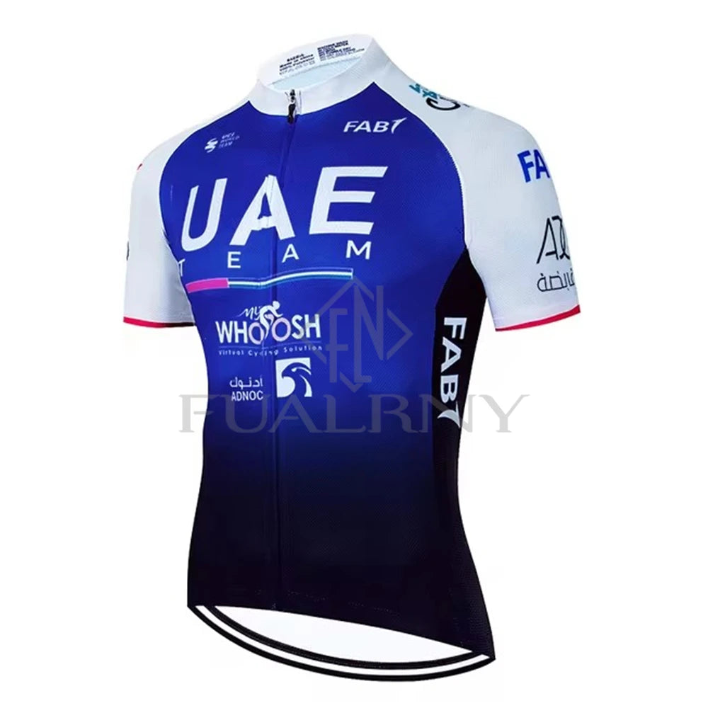 UAE Summer Cycling Jersey Set Men's Cycling Clothing Bicycle Short Sleeve Road Bike Clothes Suit Mtb Maillot Culotte Ciclismo Torange