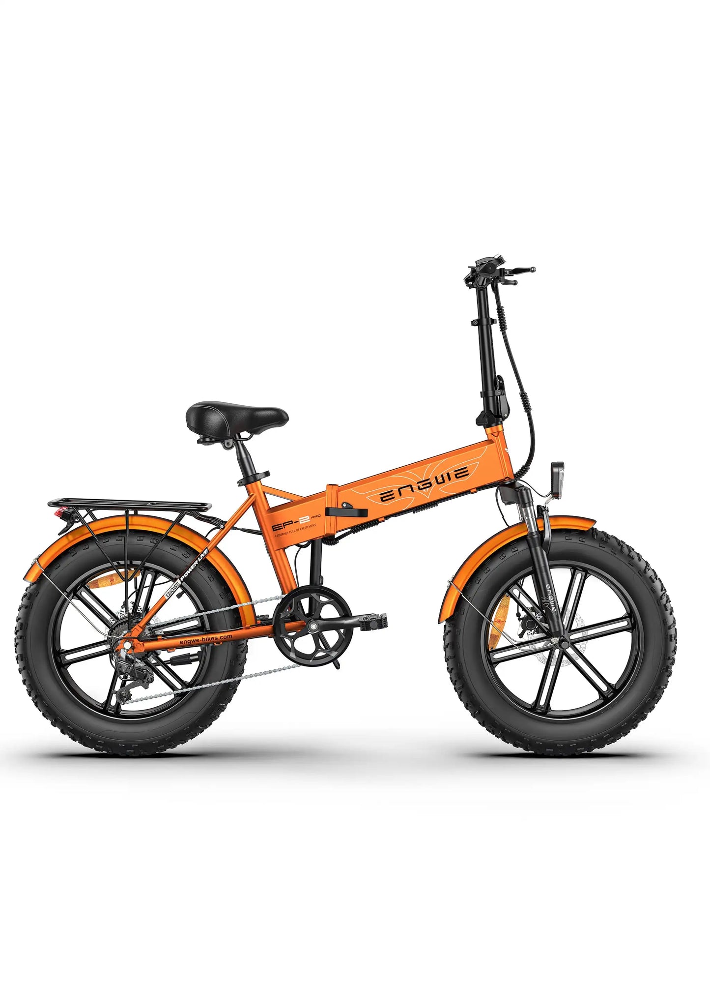 ENGWE EP-2 Pro 250W Folding Electric Bike - 20" Fat Tire Mountain Bike, 48V 13Ah, Orange