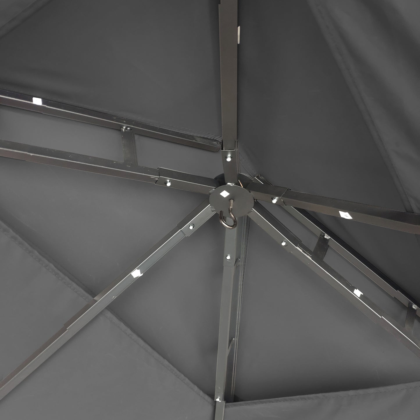 Outdoor Grill Gazebo 8 x 5 Ft, Shelter Tent, Double Tier Soft Top Canopy and Steel Frame with hook and Bar Counters, Grey [Sale to Temu is Banned.Weekend can not be shipped, order with caution] - Torange