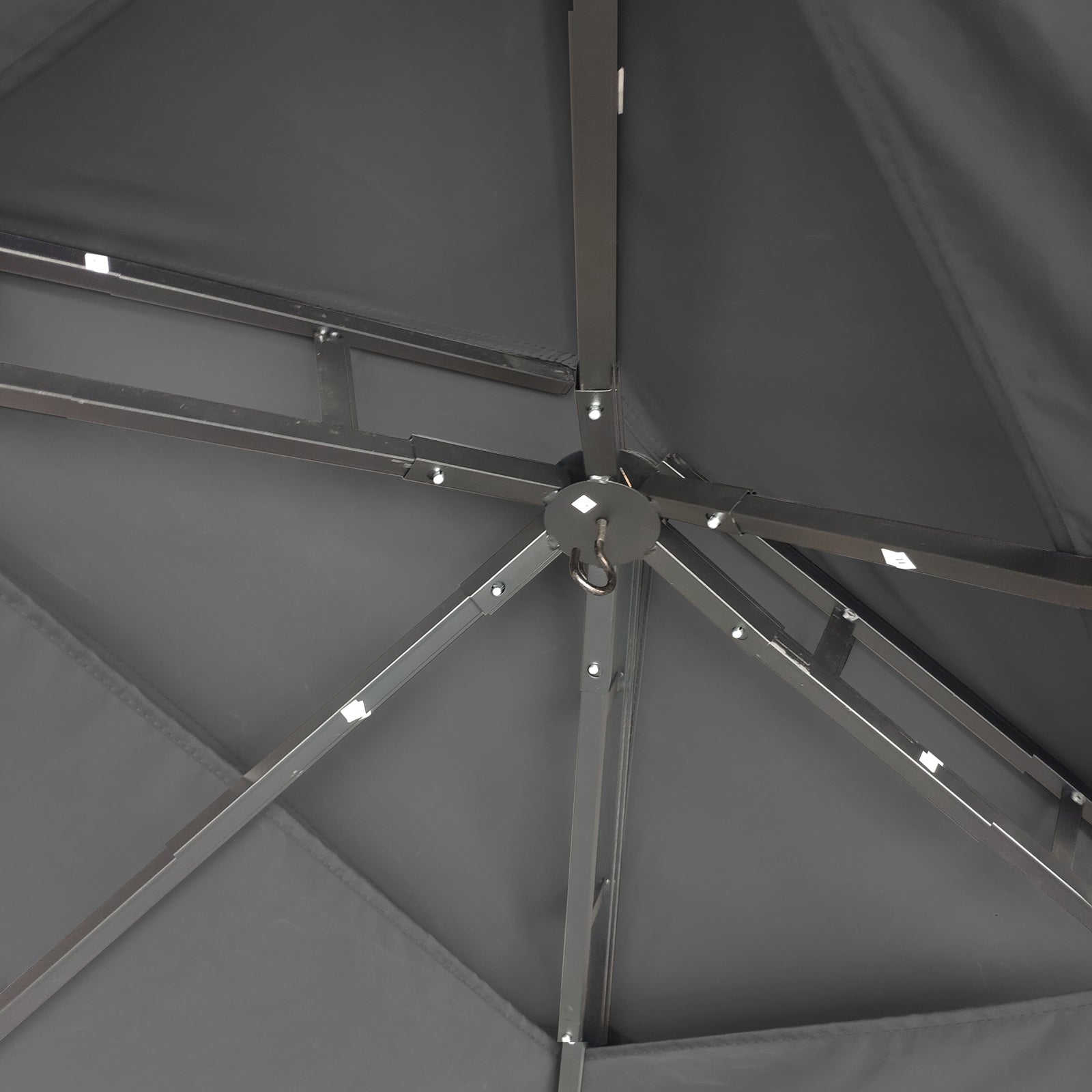 Outdoor Grill Gazebo 8 x 5 Ft, Shelter Tent, Double Tier Soft Top Canopy and Steel Frame with hook and Bar Counters, Grey [Sale to Temu is Banned.Weekend can not be shipped, order with caution] - Torange
